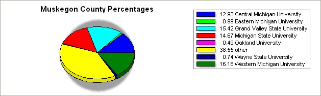 Muskegon county pie graph