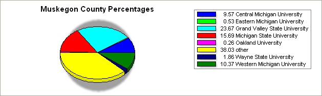 Muskegon county pie graph