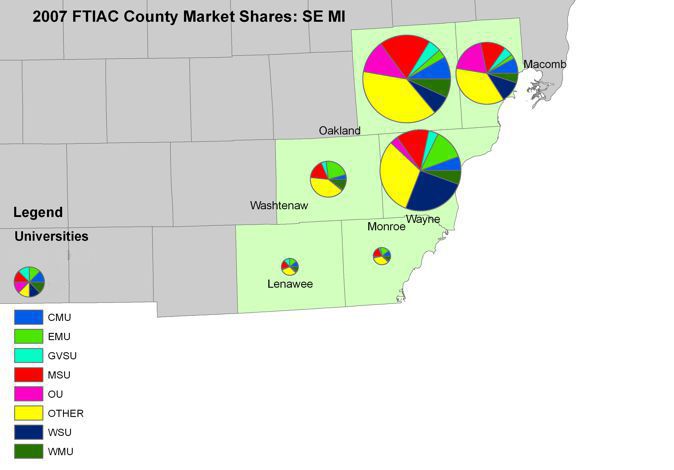 SE MI Market Counties Map